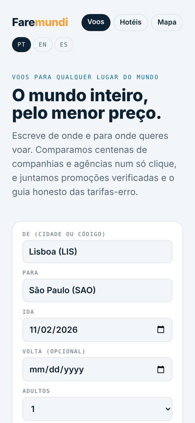 Faremundi no telemóvel