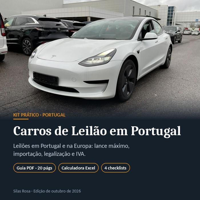 Capa do Kit Leilão de Carros em Portugal