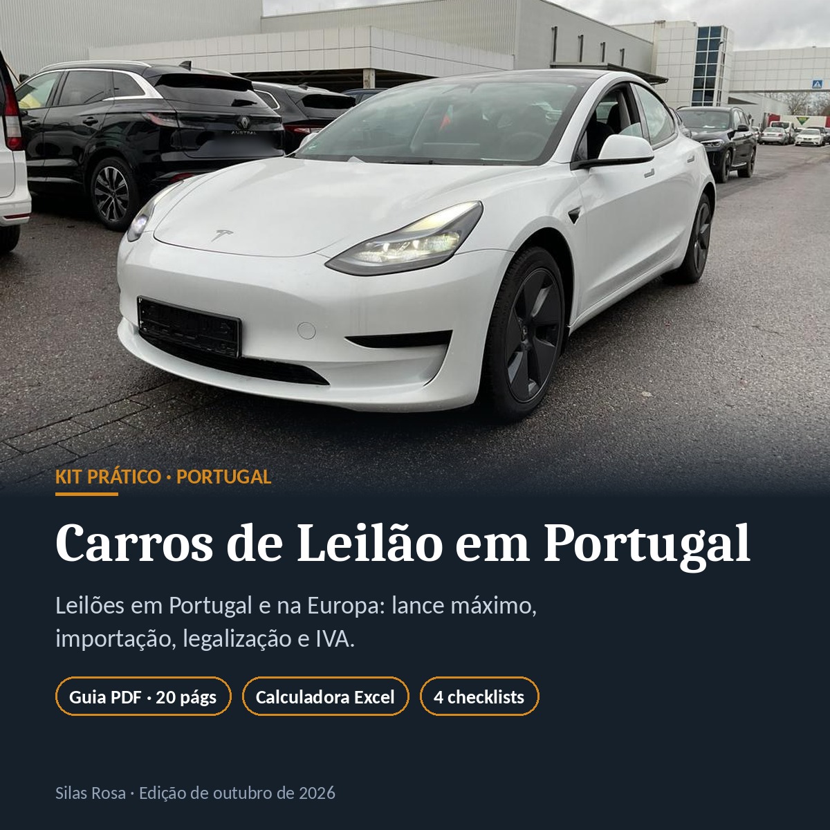 Capa do Kit Leilão de Carros em Portugal
